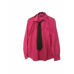 Santino Milano Men's Dress/Casual Shirt Button Down Size M 15-15.5 Pink